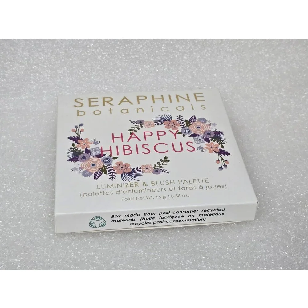 Seraphine Botanicals Happy Hibiscus Luminizer & Blush Palette Vegan Cruelty-Free